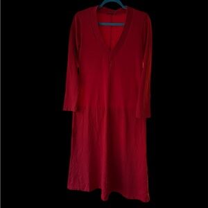 Zara Vibrant Red Long Sleeve Dress